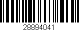Código de barras (EAN, GTIN, SKU, ISBN): '28894041'
