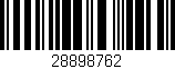 Código de barras (EAN, GTIN, SKU, ISBN): '28898762'