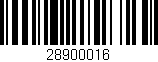 Código de barras (EAN, GTIN, SKU, ISBN): '28900016'