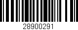 Código de barras (EAN, GTIN, SKU, ISBN): '28900291'