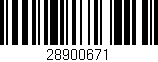 Código de barras (EAN, GTIN, SKU, ISBN): '28900671'