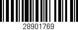 Código de barras (EAN, GTIN, SKU, ISBN): '28901769'