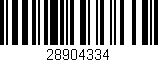 Código de barras (EAN, GTIN, SKU, ISBN): '28904334'
