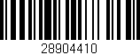Código de barras (EAN, GTIN, SKU, ISBN): '28904410'