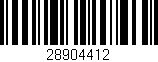 Código de barras (EAN, GTIN, SKU, ISBN): '28904412'