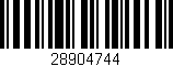 Código de barras (EAN, GTIN, SKU, ISBN): '28904744'
