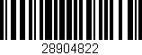 Código de barras (EAN, GTIN, SKU, ISBN): '28904822'