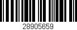 Código de barras (EAN, GTIN, SKU, ISBN): '28905659'