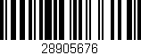 Código de barras (EAN, GTIN, SKU, ISBN): '28905676'