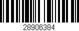 Código de barras (EAN, GTIN, SKU, ISBN): '28906384'