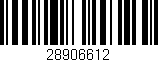 Código de barras (EAN, GTIN, SKU, ISBN): '28906612'