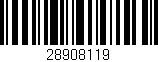 Código de barras (EAN, GTIN, SKU, ISBN): '28908119'