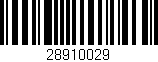 Código de barras (EAN, GTIN, SKU, ISBN): '28910029'