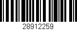 Código de barras (EAN, GTIN, SKU, ISBN): '28912259'