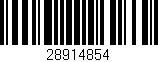 Código de barras (EAN, GTIN, SKU, ISBN): '28914854'