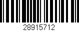 Código de barras (EAN, GTIN, SKU, ISBN): '28915712'