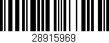 Código de barras (EAN, GTIN, SKU, ISBN): '28915969'