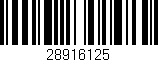 Código de barras (EAN, GTIN, SKU, ISBN): '28916125'
