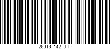 Código de barras (EAN, GTIN, SKU, ISBN): '28918_142_0_P'