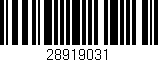 Código de barras (EAN, GTIN, SKU, ISBN): '28919031'