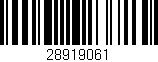 Código de barras (EAN, GTIN, SKU, ISBN): '28919061'