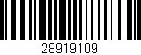 Código de barras (EAN, GTIN, SKU, ISBN): '28919109'