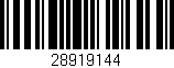 Código de barras (EAN, GTIN, SKU, ISBN): '28919144'