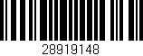 Código de barras (EAN, GTIN, SKU, ISBN): '28919148'