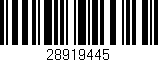 Código de barras (EAN, GTIN, SKU, ISBN): '28919445'
