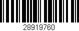 Código de barras (EAN, GTIN, SKU, ISBN): '28919760'