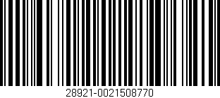 Código de barras (EAN, GTIN, SKU, ISBN): '28921-0021508770'