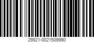 Código de barras (EAN, GTIN, SKU, ISBN): '28921-0021509990'