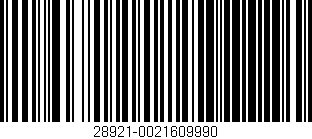 Código de barras (EAN, GTIN, SKU, ISBN): '28921-0021609990'