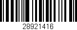 Código de barras (EAN, GTIN, SKU, ISBN): '28921416'
