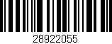 Código de barras (EAN, GTIN, SKU, ISBN): '28922055'