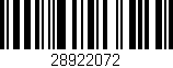 Código de barras (EAN, GTIN, SKU, ISBN): '28922072'