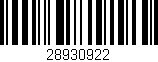 Código de barras (EAN, GTIN, SKU, ISBN): '28930922'