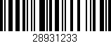 Código de barras (EAN, GTIN, SKU, ISBN): '28931233'