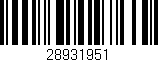 Código de barras (EAN, GTIN, SKU, ISBN): '28931951'