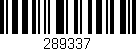 Código de barras (EAN, GTIN, SKU, ISBN): '289337'
