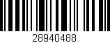 Código de barras (EAN, GTIN, SKU, ISBN): '28940488'
