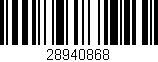 Código de barras (EAN, GTIN, SKU, ISBN): '28940868'