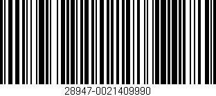 Código de barras (EAN, GTIN, SKU, ISBN): '28947-0021409990'