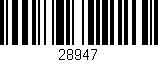 Código de barras (EAN, GTIN, SKU, ISBN): '28947'