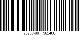 Código de barras (EAN, GTIN, SKU, ISBN): '28958-0011502400'