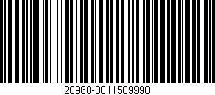 Código de barras (EAN, GTIN, SKU, ISBN): '28960-0011509990'
