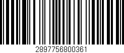 Código de barras (EAN, GTIN, SKU, ISBN): '2897756800361'