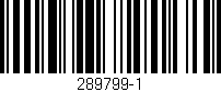 Código de barras (EAN, GTIN, SKU, ISBN): '289799-1'