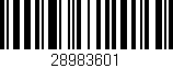 Código de barras (EAN, GTIN, SKU, ISBN): '28983601'