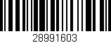 Código de barras (EAN, GTIN, SKU, ISBN): '28991603'